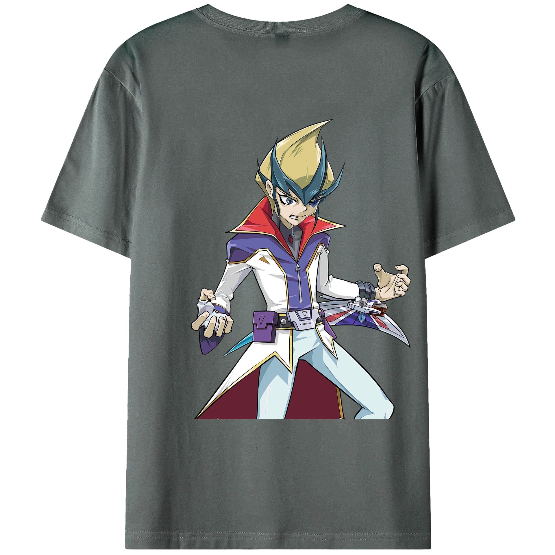 （画像用） 遊☆戯☆王 Yu-Gi-Oh! 綿100％ メンズ半袖Tシャツ（バックプリント） 通気性
